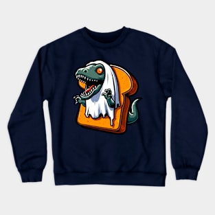 Dinosaur Ghost On Toast Crewneck Sweatshirt